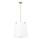 Z-Lite Weston Pendant, 5-Light, 18 In.W x 18 In.H, Modern Gold/White Linen 3501P18-MGLD - alternate 3